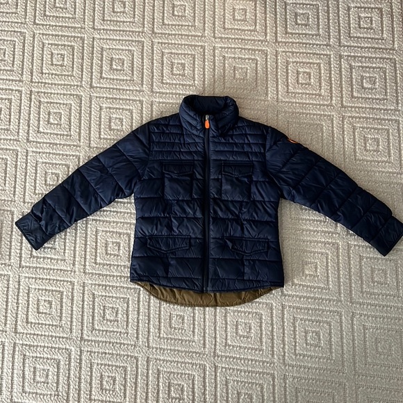 Boys Navy Blue Save the Duck lightweight puffer jacket - Picture 1 of 4